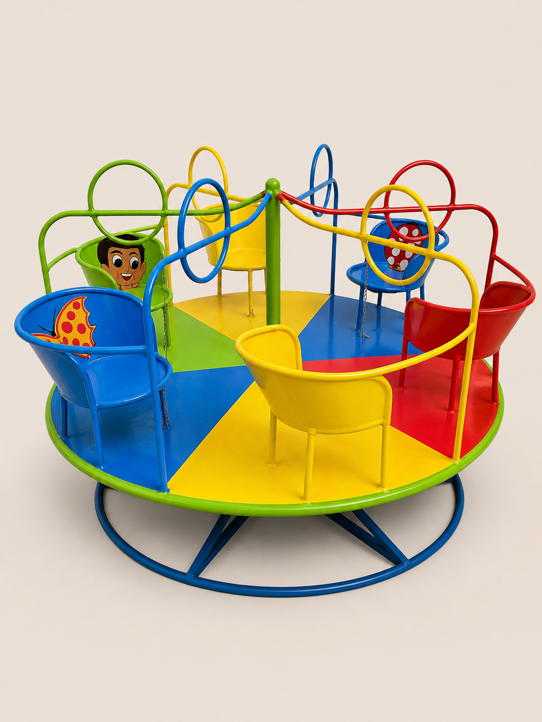 Bbili Carousel — handcrafted African children by Unique metals sliders in Kenya