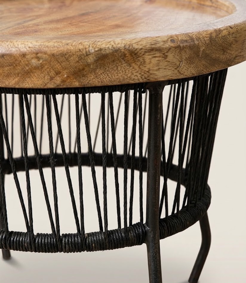 Bafuni Mango Wood Side Table — handcrafted African furniture by Tajil furniture  in Kenya (view 3)