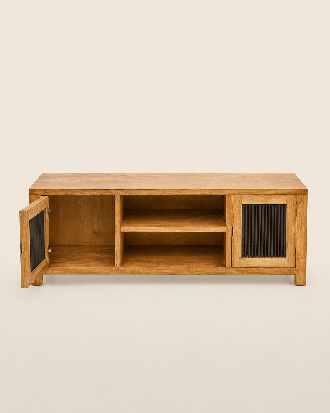 Thardel Media Console — handcrafted African furniture by Jipange wood and metal works  in Kenya (view 2)