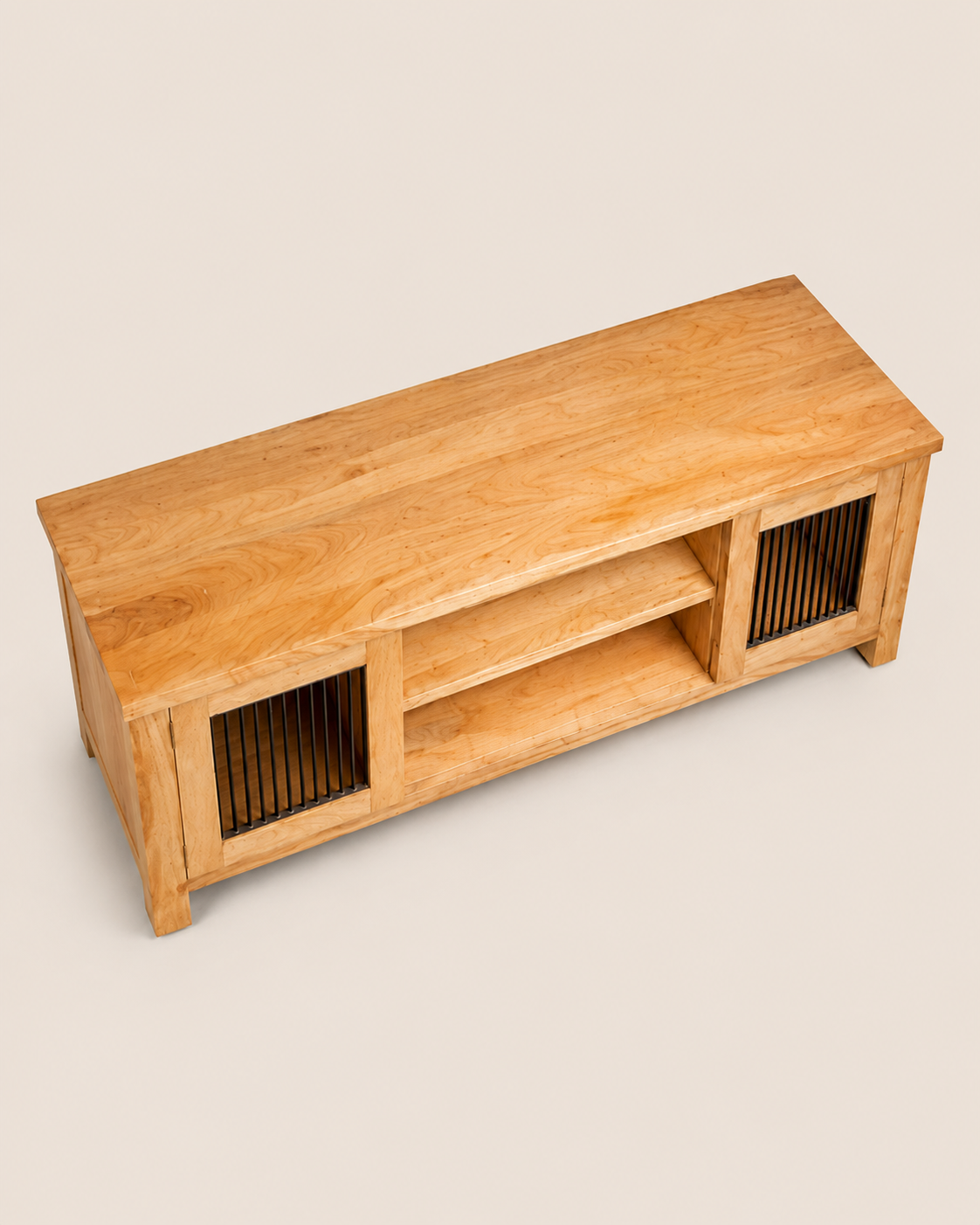 Thardel Media Console — handcrafted African furniture by Jipange wood and metal works  in Kenya (view 3)
