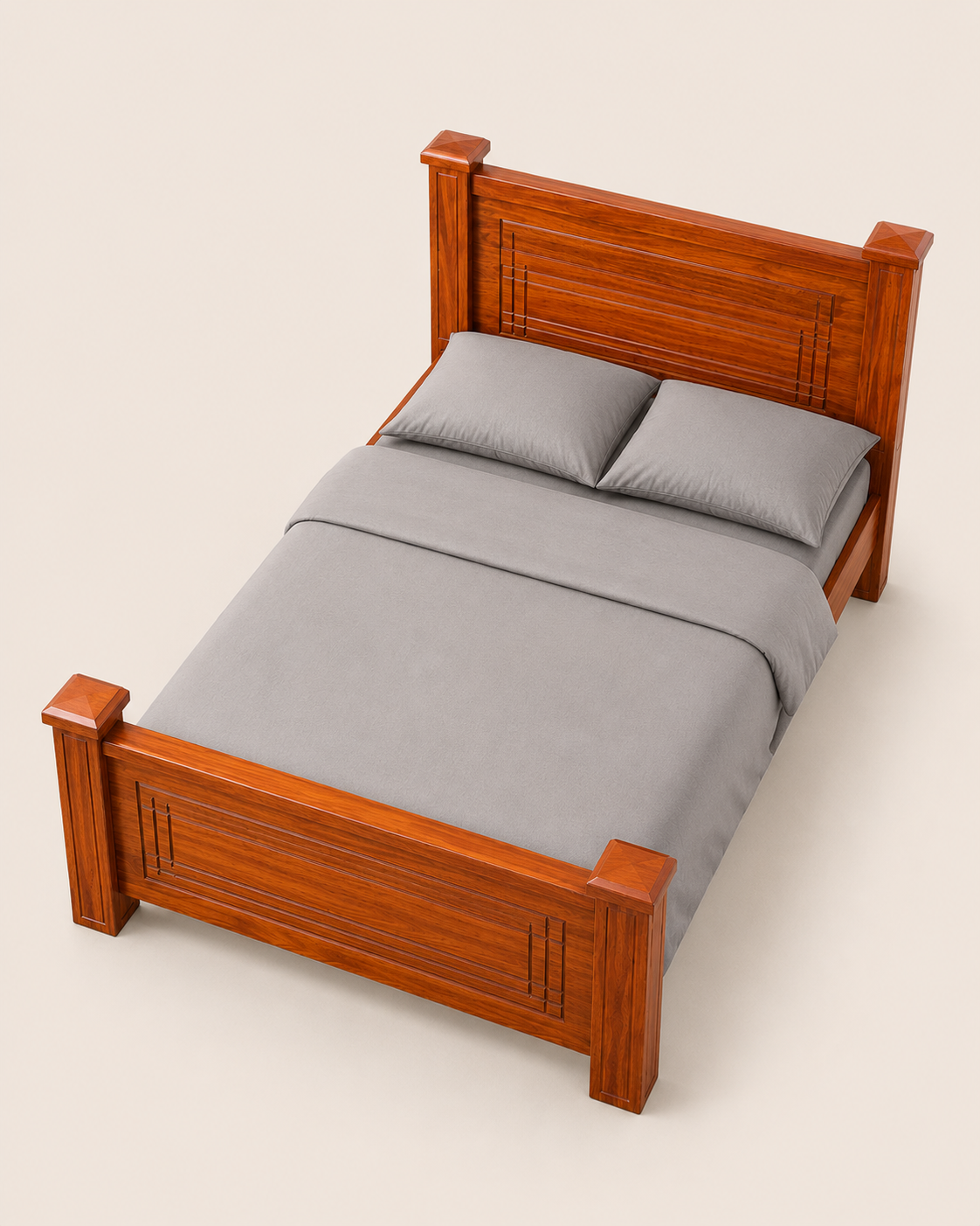 5 by 6 Zola Bed Frame — handcrafted African furniture by Mwenge furniture  in Kenya (view 2)