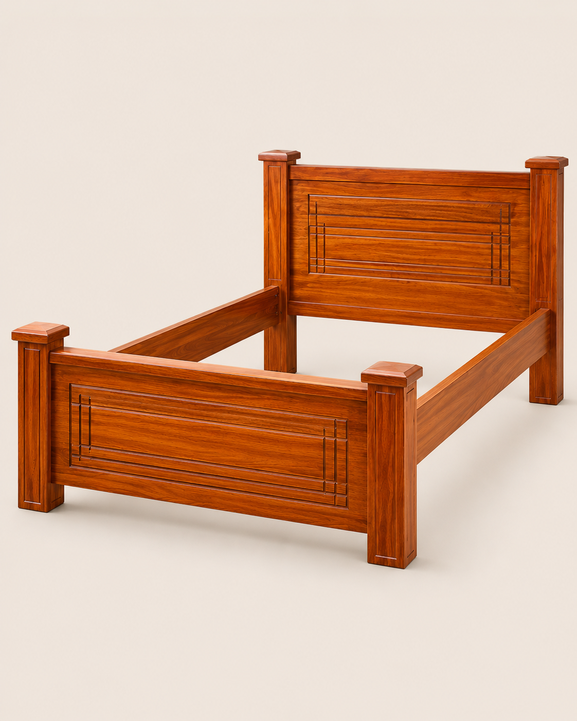 5 by 6 Zola Bed Frame — handcrafted African furniture by Mwenge furniture  in Kenya (view 3)
