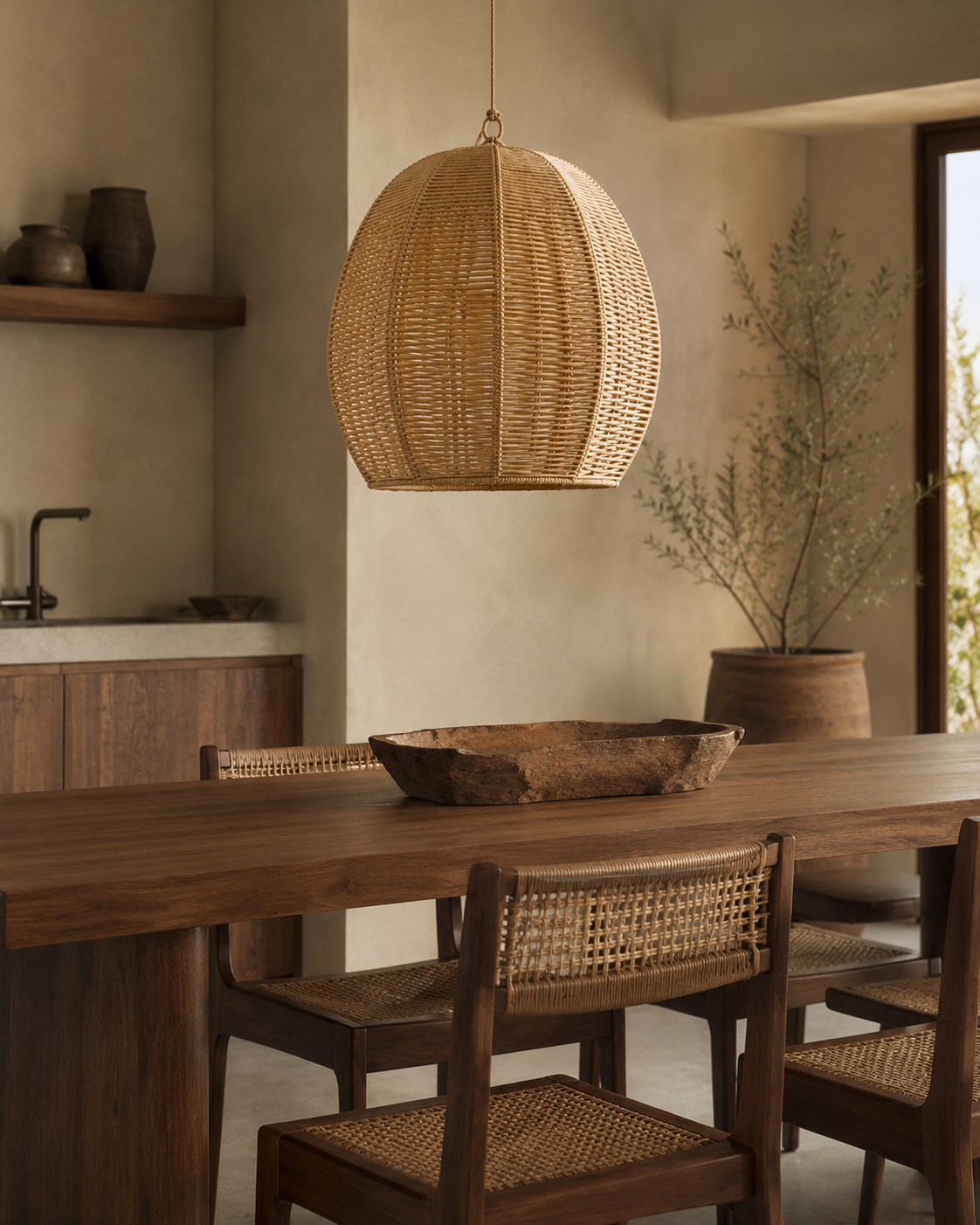 Kito Woven Pendant Light — handcrafted African lighting by Outdoors furniture  in Kenya