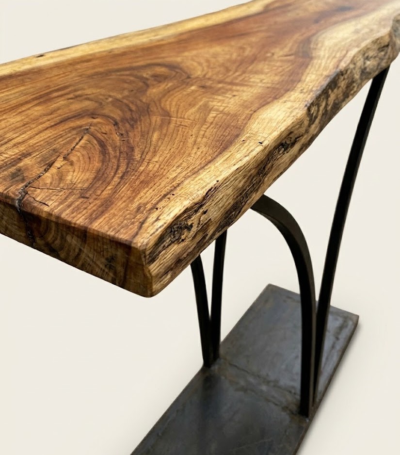 Nneka Live-Edge Console Table — handcrafted African furniture by Natural art furniture  in Kenya (view 4)