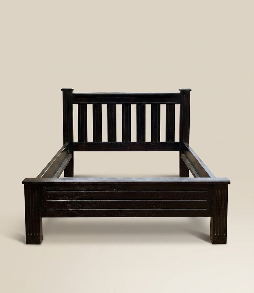 5by6 Black Bed Mvule Headboard Ngome — handcrafted African furniture by High point in Kenya (view 3)
