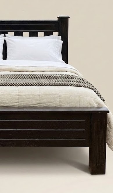 5by6 Black Bed Mvule Headboard Ngome — handcrafted African furniture by High point in Kenya (view 4)