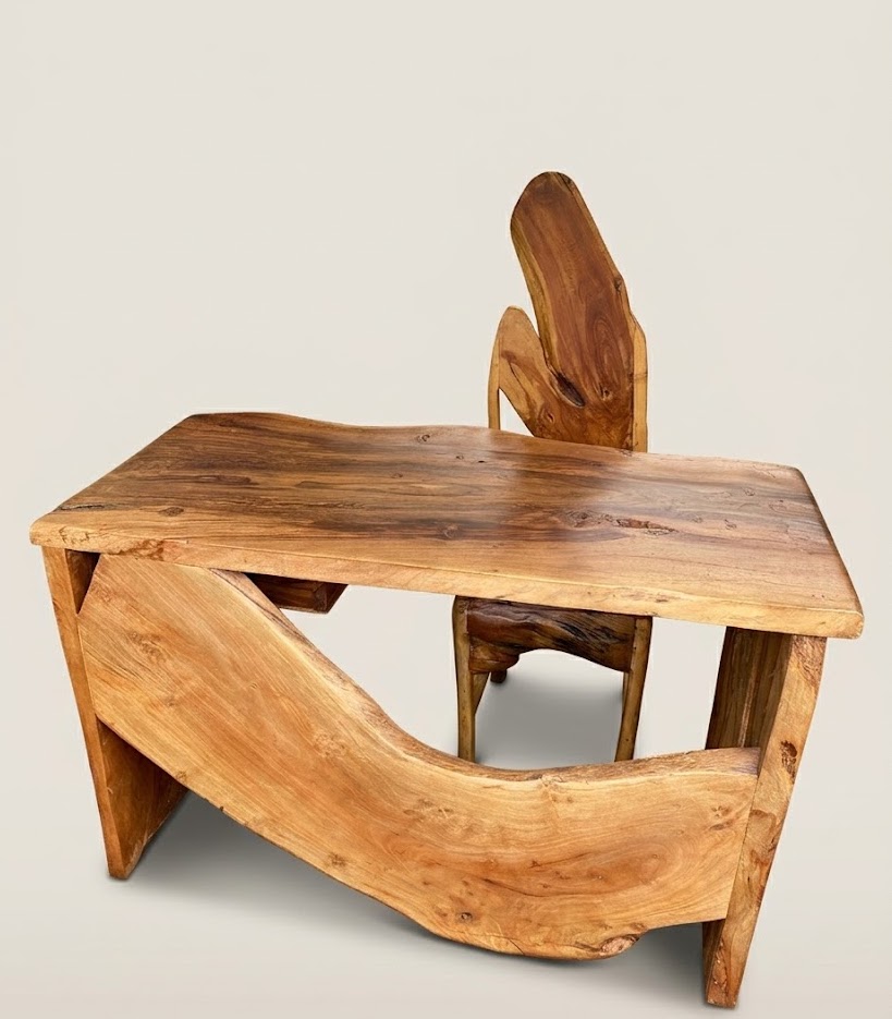 Custom Study Console Nandi Desk — handcrafted African furniture by Natural art furniture  in Kenya