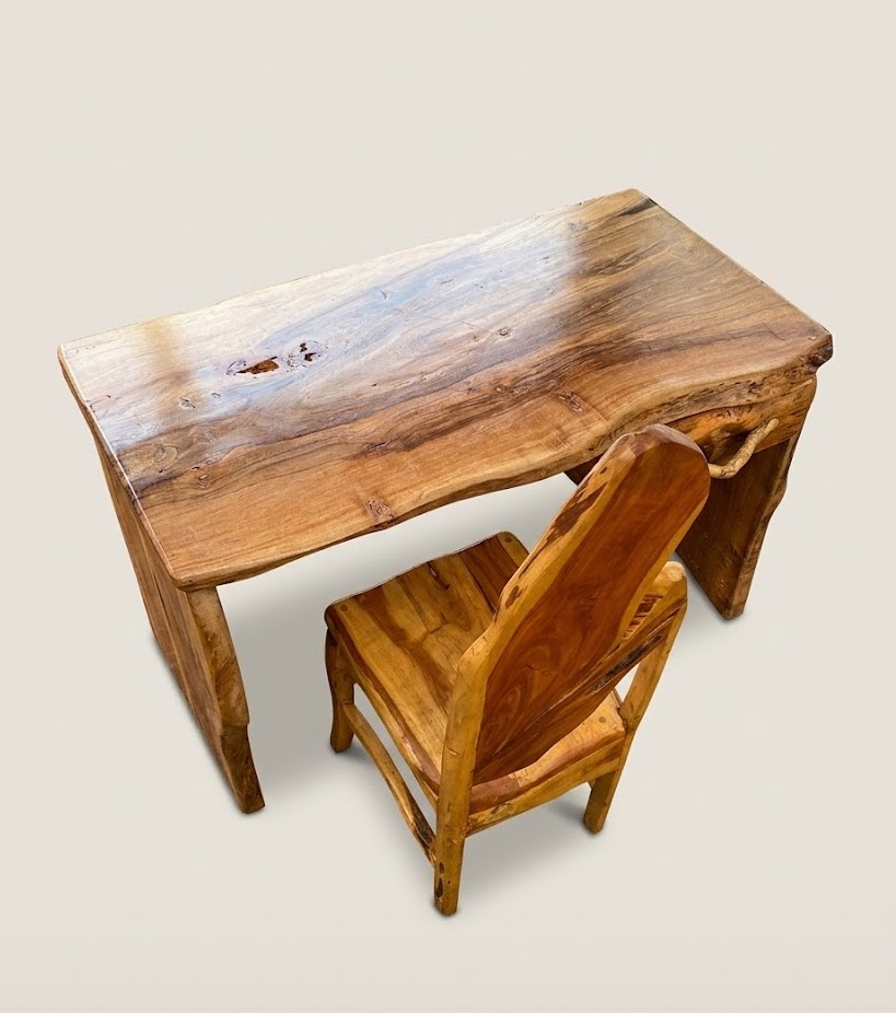 Custom Study Console Nandi Desk — handcrafted African furniture by Natural art furniture  in Kenya (view 2)
