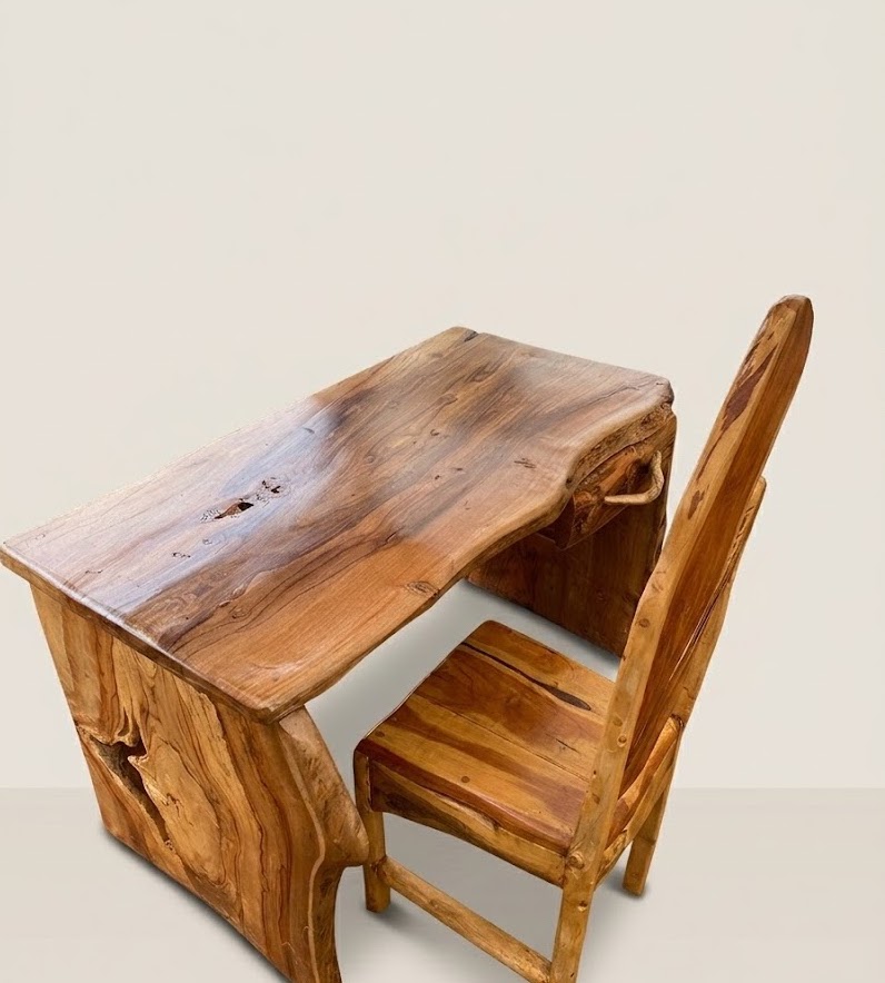 Custom Study Console Nandi Desk — handcrafted African furniture by Natural art furniture  in Kenya (view 3)