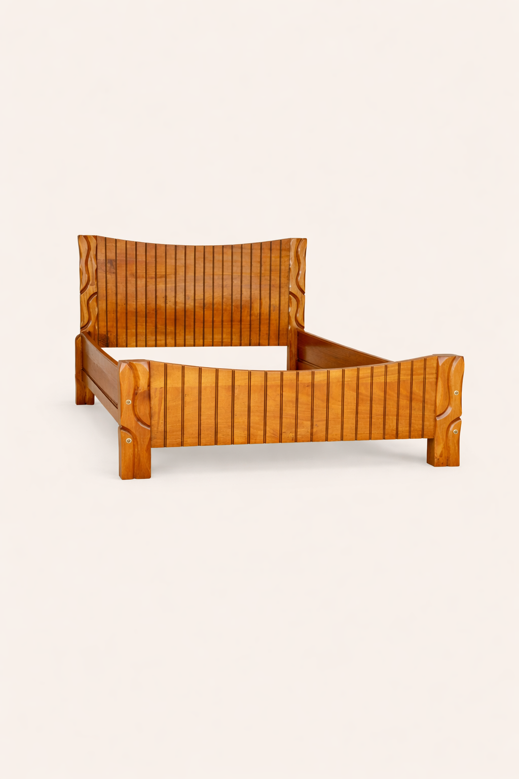 Jua Carved Mahogany Bed 5 by 6 — handcrafted African furniture by Promising furniture world  in Kenya (view 2)