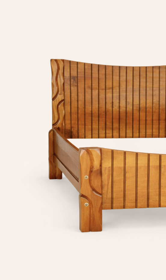 Jua Carved Mahogany Bed 5 by 6 — handcrafted African furniture by Promising furniture world  in Kenya (view 3)