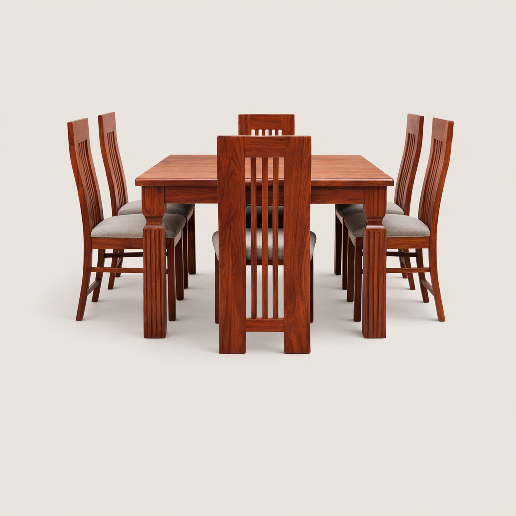 Jua Mahogany Dining Suite — handcrafted African furniture by Promising furniture world  in Kenya