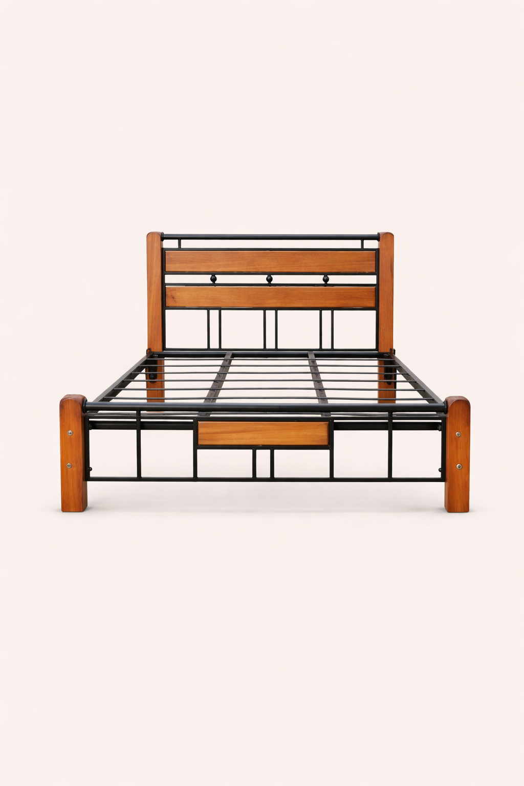 Jua Mahogany & Metal Bed — handcrafted African furniture by Lenu Metal in Kenya (view 2)