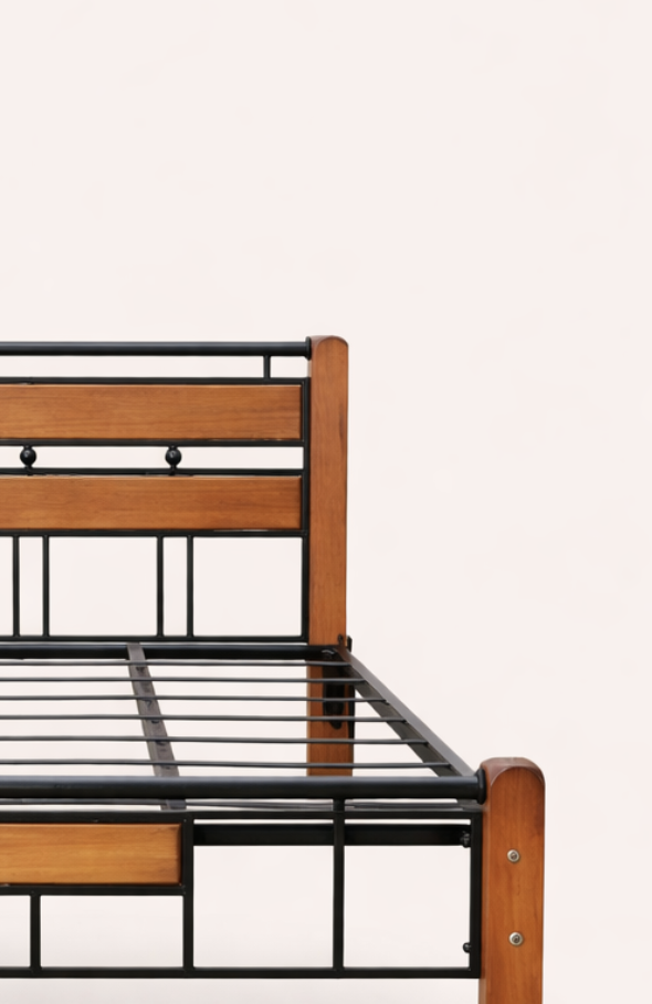 Jua Mahogany & Metal Bed — handcrafted African furniture by Lenu Metal in Kenya (view 4)
