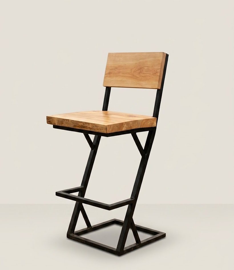 Ondoa Bar Stool — handcrafted African furniture by Natural art furniture  in Kenya (view 2)