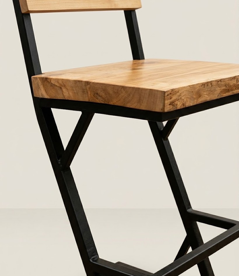Ondoa Bar Stool — handcrafted African furniture by Natural art furniture  in Kenya (view 3)