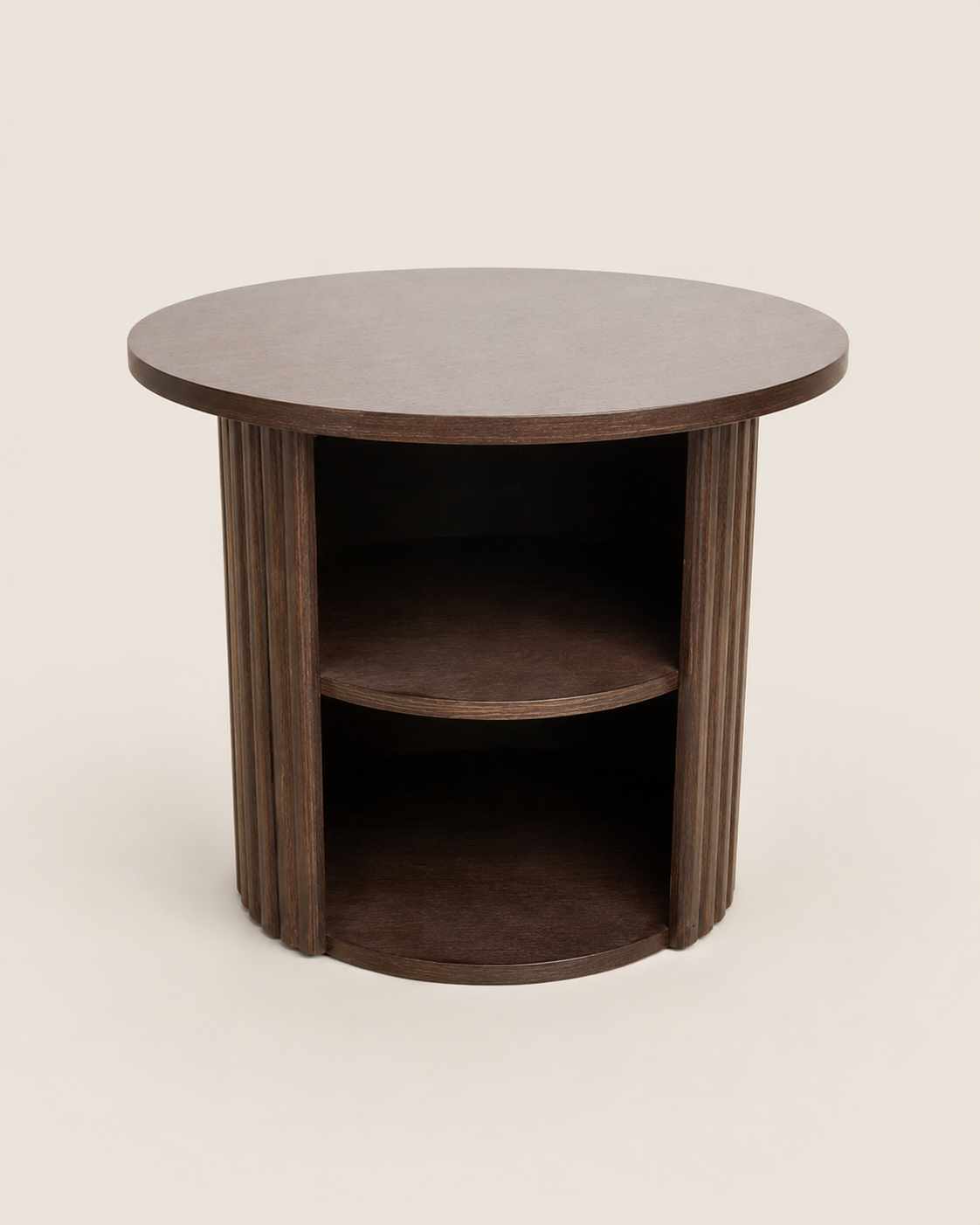 Sita Enda Fluted Side Table — handcrafted African furniture by Ndekena (pending setup) in Kenya