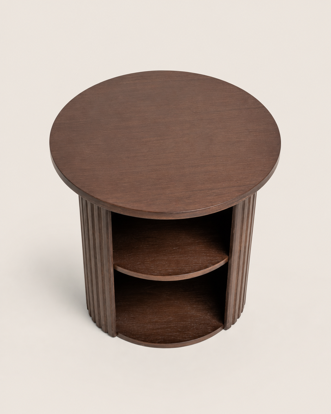 Sita Enda Fluted Side Table — handcrafted African furniture by Ndekena (pending setup) in Kenya (view 2)