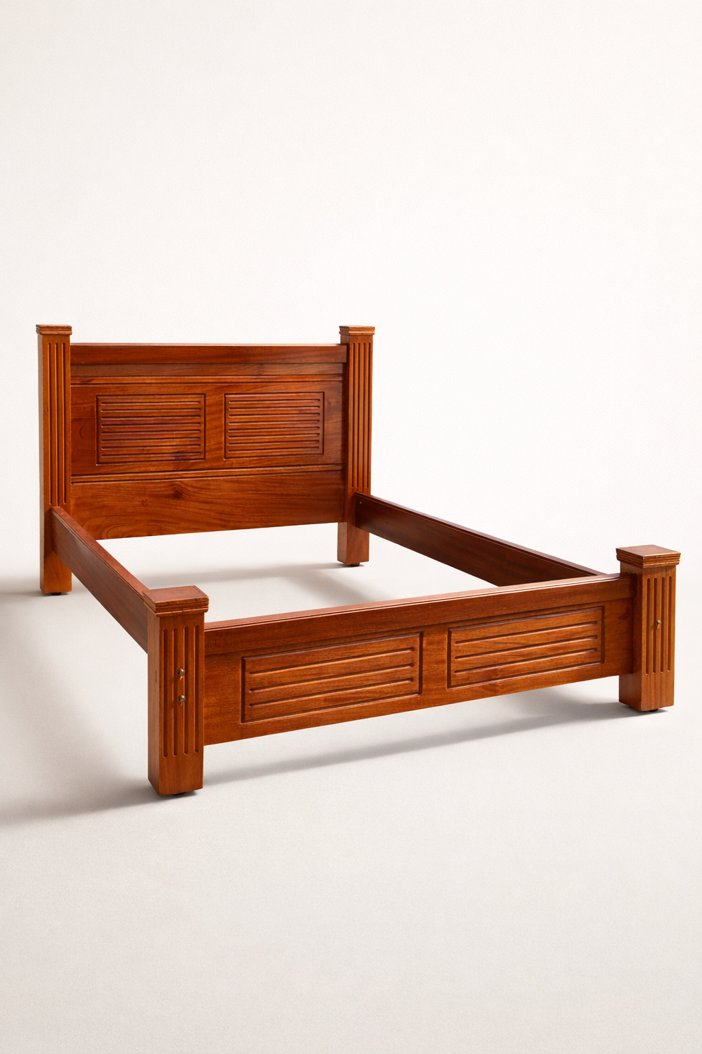 5by6 Bed Olum Mahogany Frame — handcrafted African furniture by Humble furniture  in Kenya (view 2)