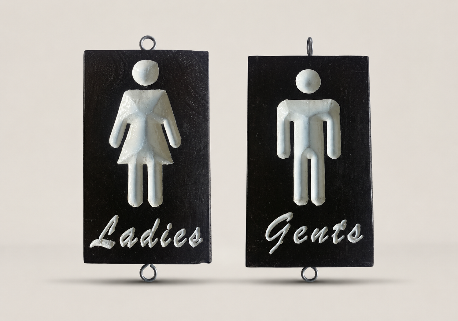 Dau Custom Restroom Signs — handcrafted African outdoor by Dankass Art and Signs  in Kenya