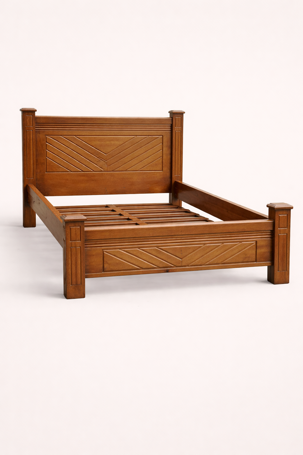 Kwanzaa Carved Mahogany Bed — handcrafted African furniture by Joyvern Neema furniture  in Kenya (view 2)