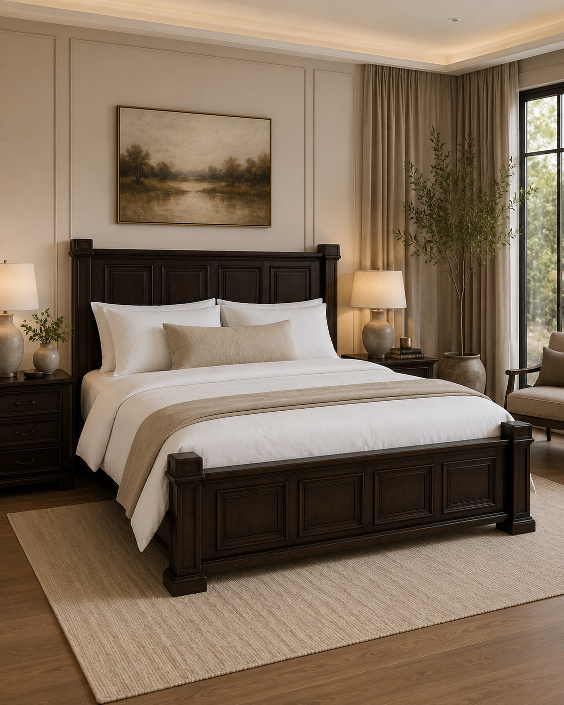 5 by 6 Panel Bed Frame — handcrafted African furniture by barasa shop in Kenya