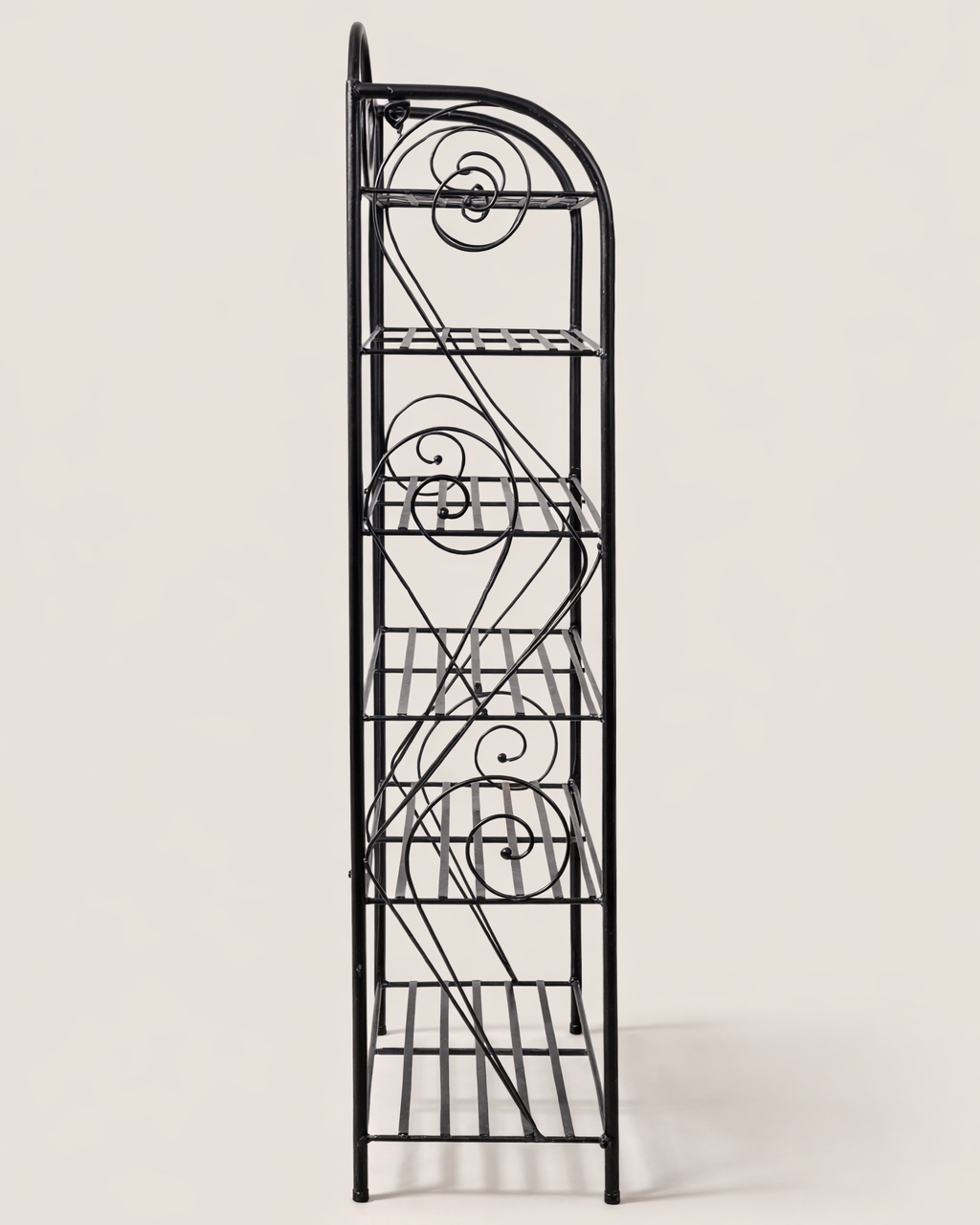 Kito Iron Shoe Rack — handcrafted African furniture by Samuel woodworks  in Kenya (view 2)