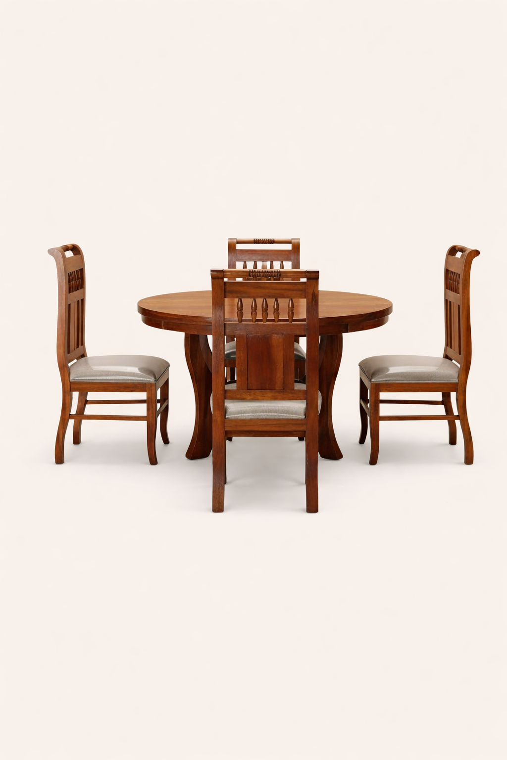 Jua Mahogany Round Dining Table — handcrafted African furniture by Promising furniture world  in Kenya