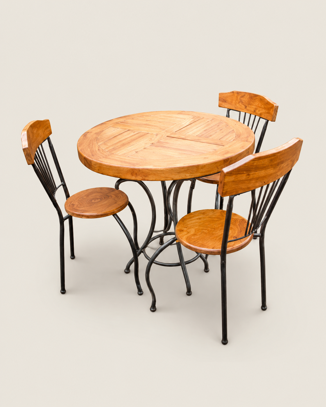 Daba Set Bistro Dining Set — handcrafted African outdoor by Woodplace in Kenya