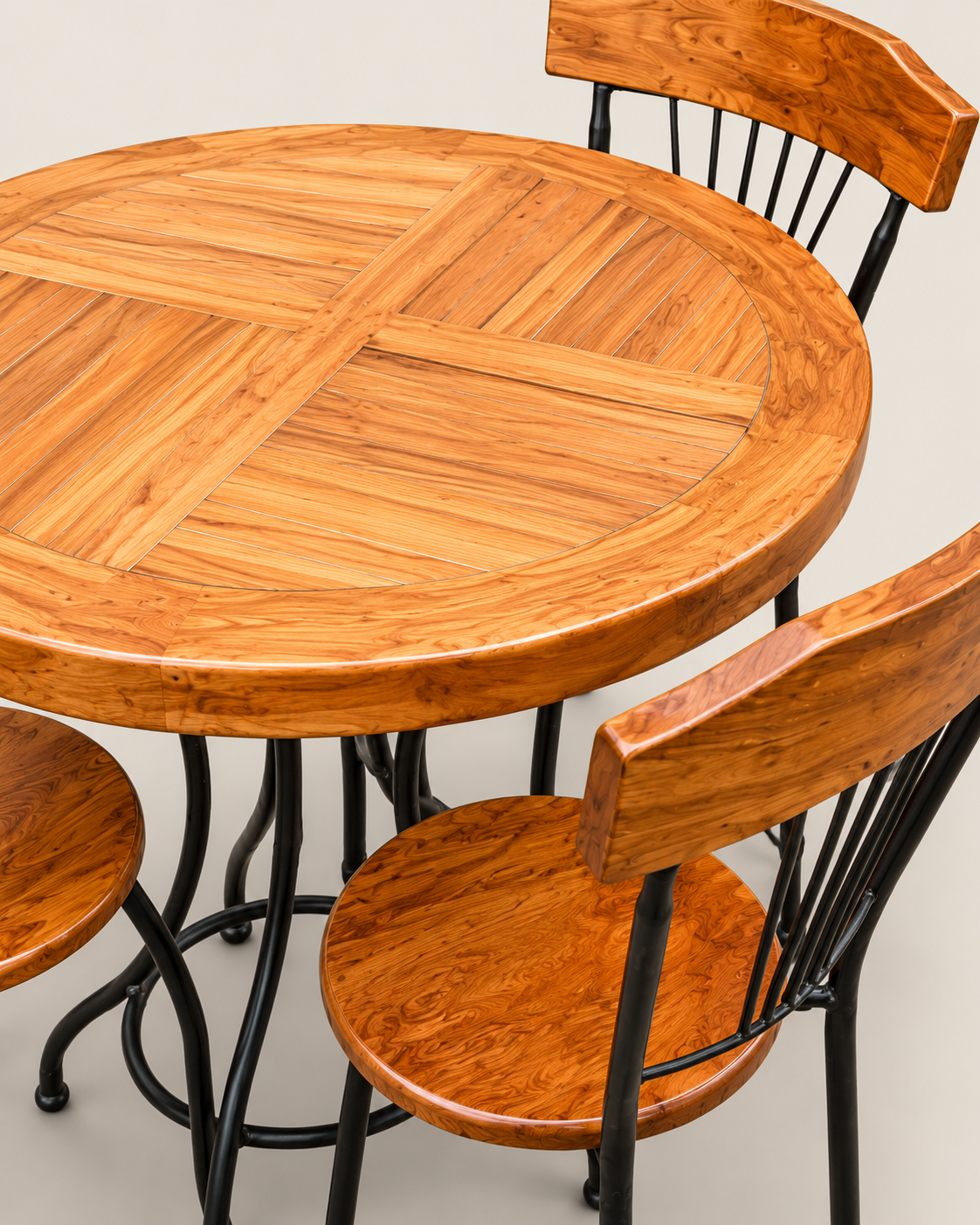 Daba Set Bistro Dining Set — handcrafted African outdoor by Woodplace in Kenya (view 3)