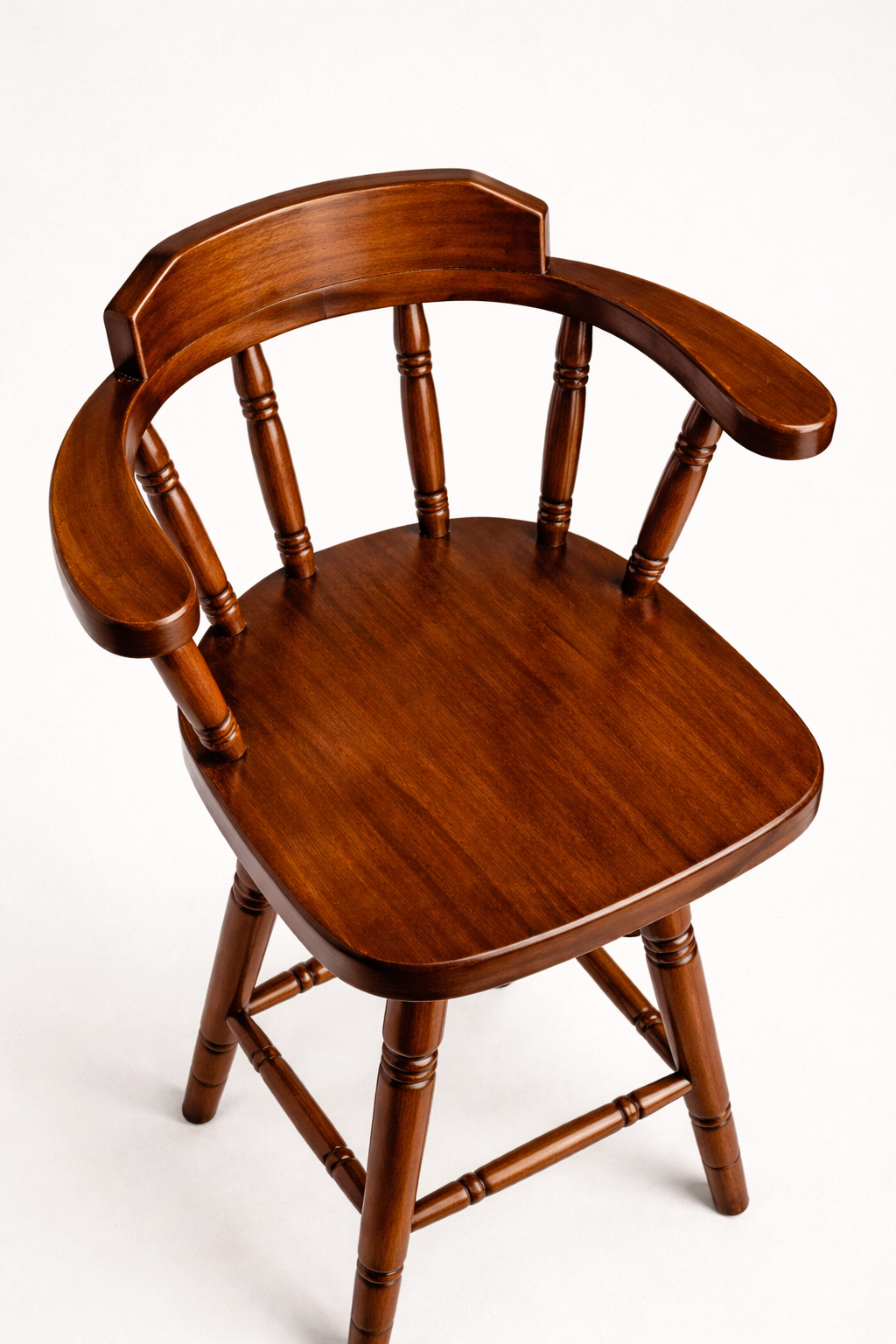 Mbasa Rotating Bar Stool – Kilele — handcrafted African furniture by Sherriff furniture's  in Kenya (view 2)