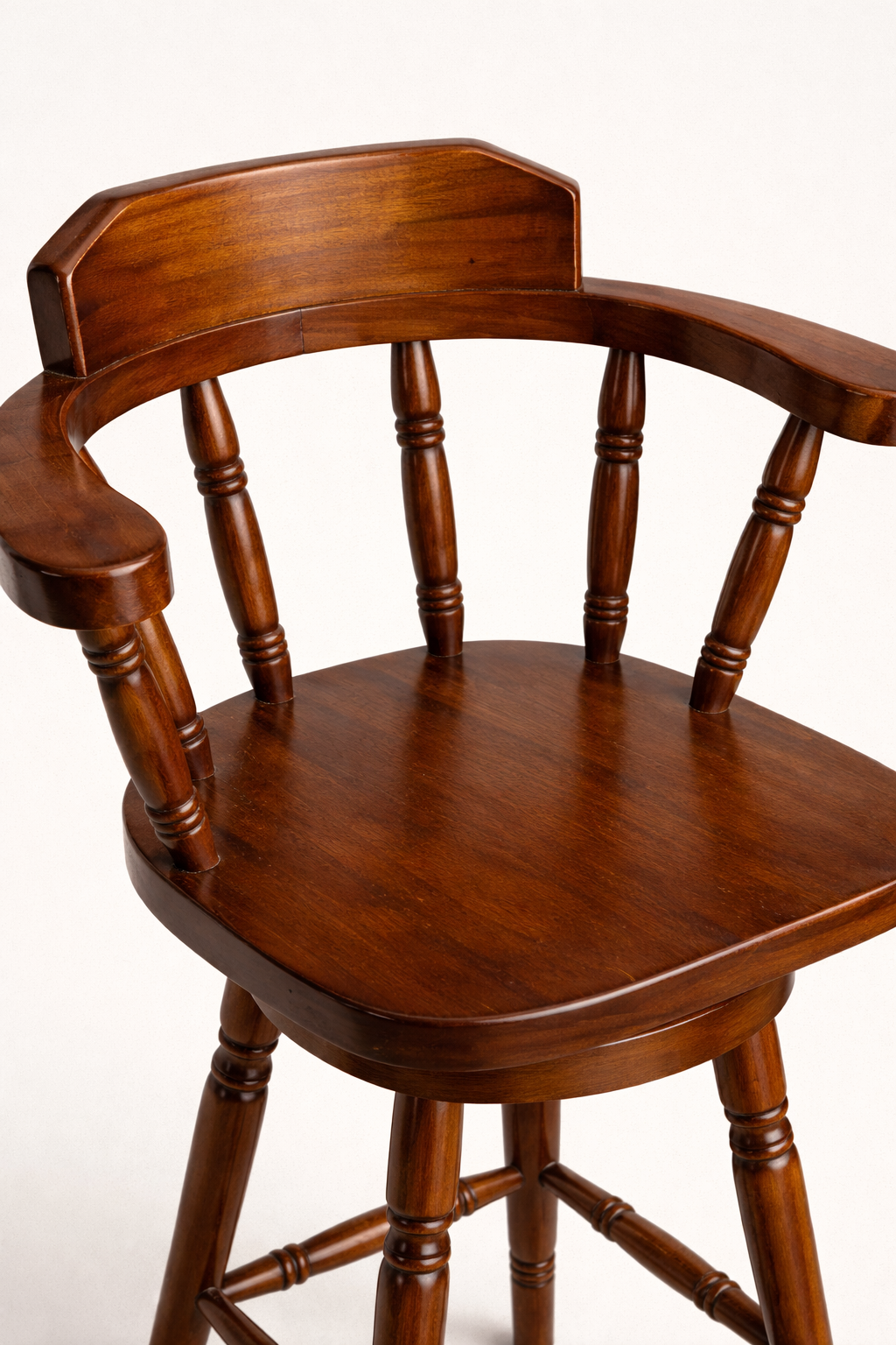 Mbasa Rotating Bar Stool – Kilele — handcrafted African furniture by Sherriff furniture's  in Kenya (view 3)