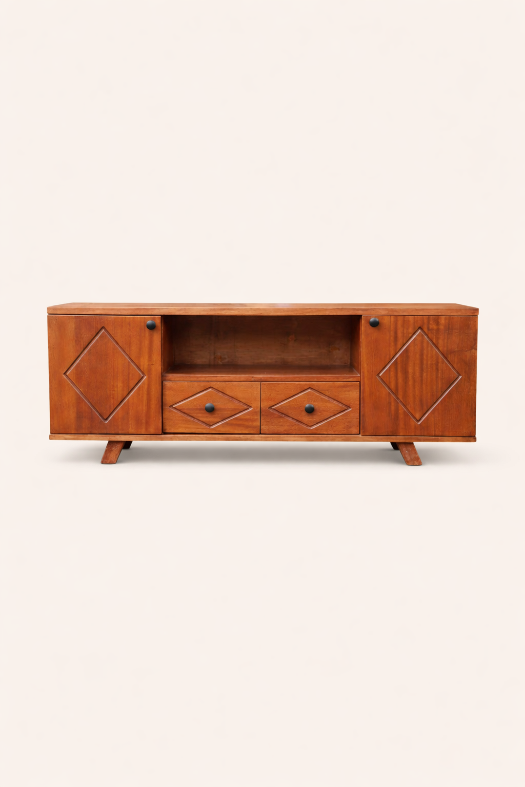Kaya Mila Mahogany Media Console Stand — handcrafted African furniture by Promising furniture world  in Kenya