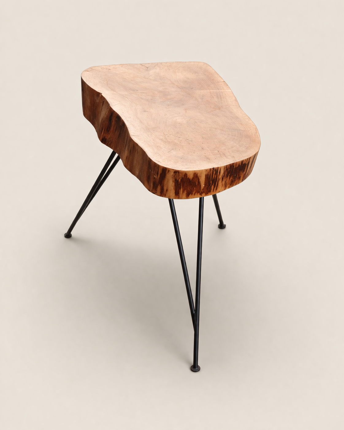 Sankara Live-Edge Stool — handcrafted African furniture by Makey Stays in Kenya (view 3)