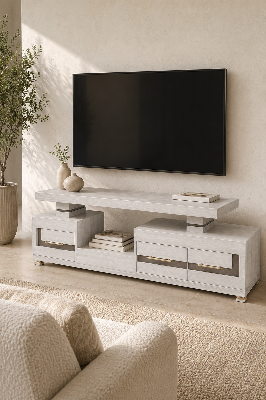 Aziza TV Stand — handcrafted African furniture by Kena Furniture  in Kenya