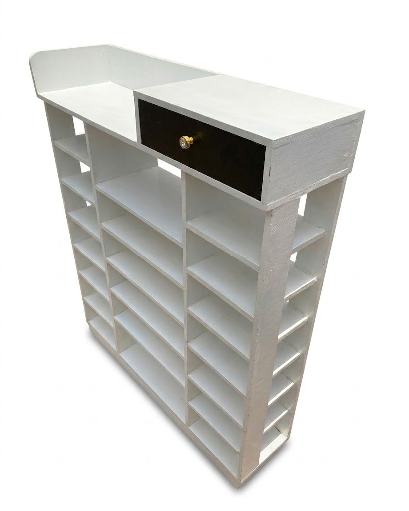 Mawazo Multi-purpose Bookshelf Organizer — handcrafted African furniture by Bonny furnitures  in Kenya (view 2)