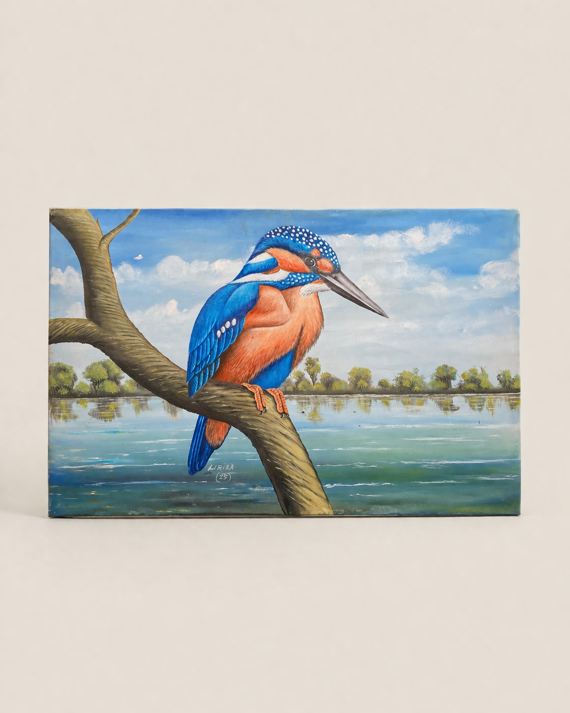 Kingfisher (Paint) Kipaji Canvas — handcrafted African furniture by FashonistarGallery in Kenya (view 2)