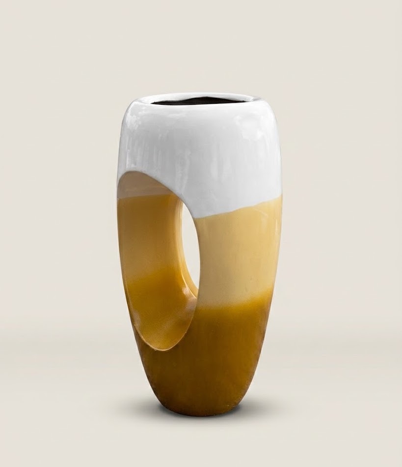 chete Accent Vase — handcrafted African outdoor by John fiberglasspots in Kenya (view 2)