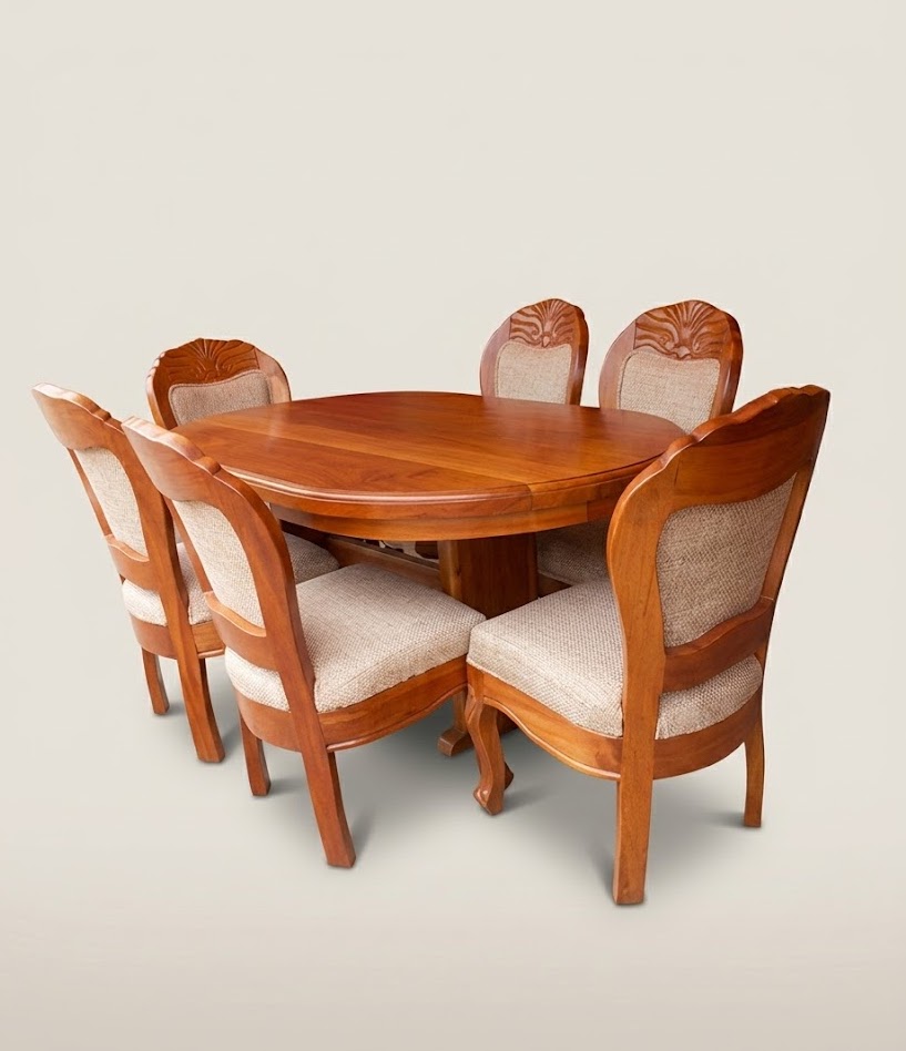 Deisi Mahogany Dining Set — handcrafted African furniture by Click  in Kenya (view 2)