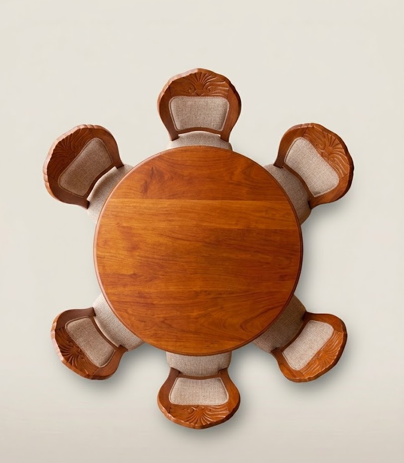 Deisi Mahogany Dining Set — handcrafted African furniture by Click  in Kenya (view 3)