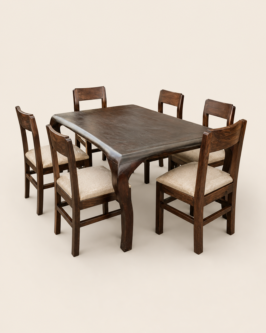 Olingo Mahagony Dining Set — handcrafted African furniture by Shelwood Furniture  in Kenya (view 2)