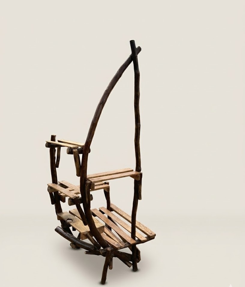 Custom made indoor gardening stand Mpingo — handcrafted African furniture by FashonistarGallery in Kenya (view 3)