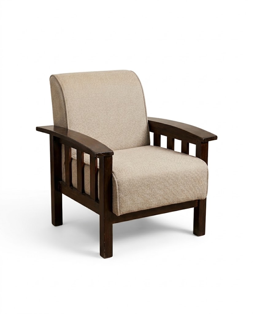 Mbingu One Seater Sofa — handcrafted African furniture by Xx funitured in Kenya (view 2)