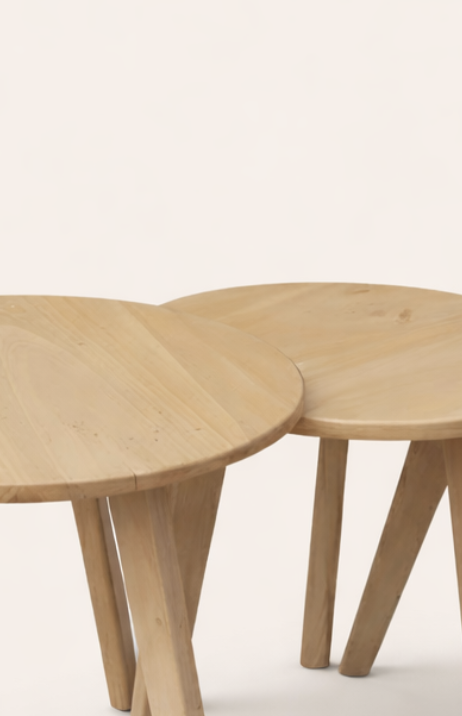 Kaya Round Nest of Stools — handcrafted African furniture by Classic Furniture in Kenya (view 3)