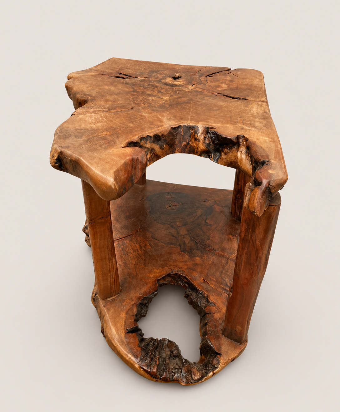 Kikonde Corner Shelf — handcrafted African furniture by Natural art furniture  in Kenya