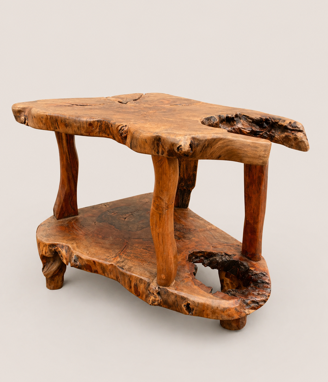 Kikonde Corner Shelf — handcrafted African furniture by Natural art furniture  in Kenya (view 2)