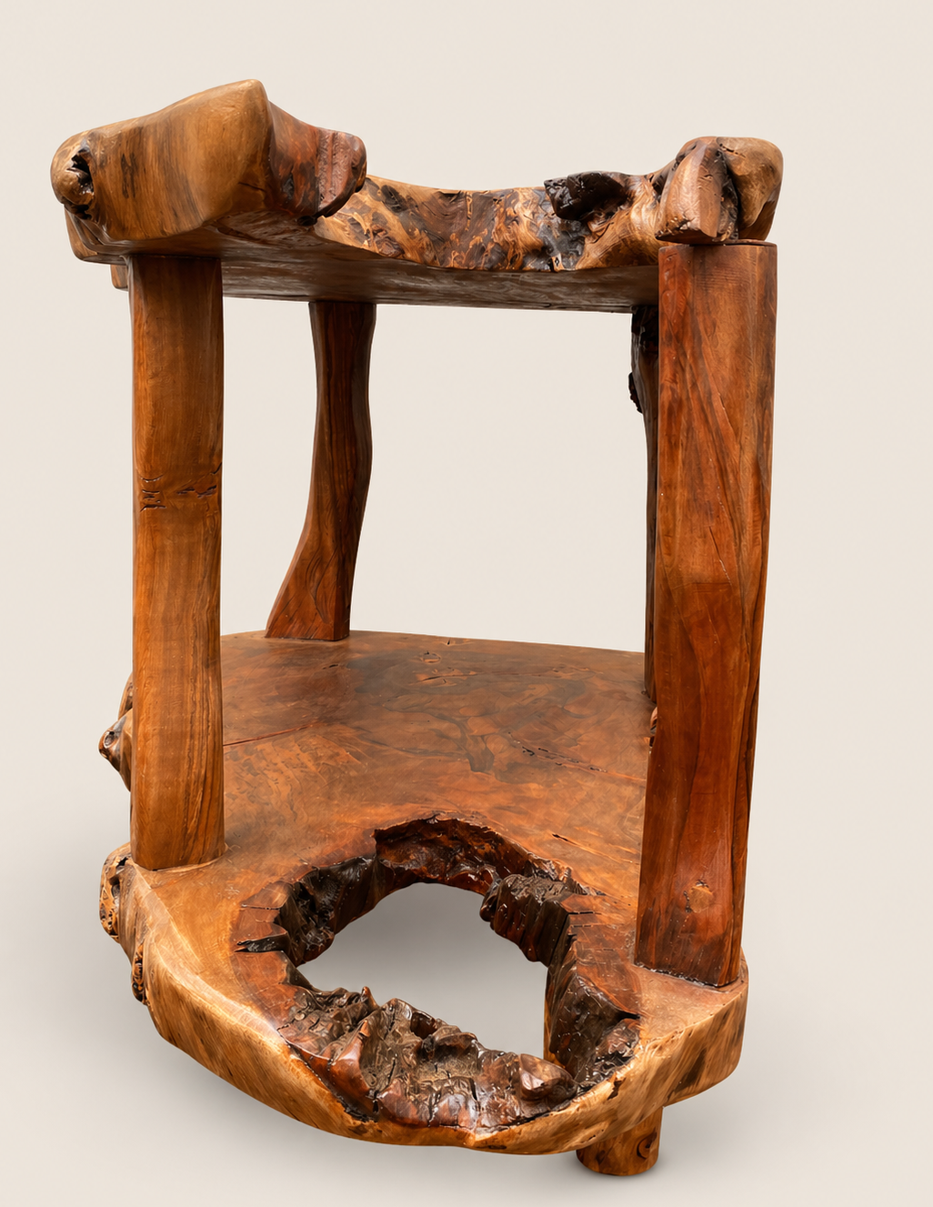 Kikonde Corner Shelf — handcrafted African furniture by Natural art furniture  in Kenya (view 3)