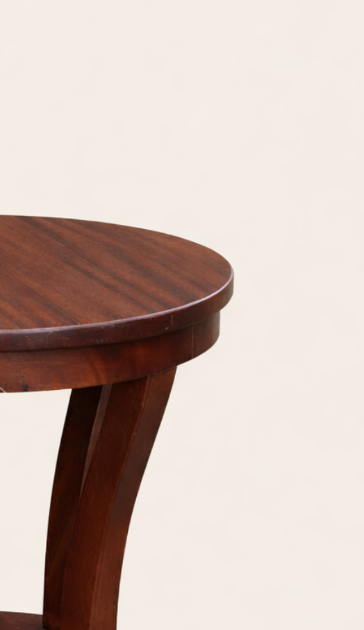 Jua Curved Leg Round Table — handcrafted African furniture by Promising furniture world  in Kenya (view 3)