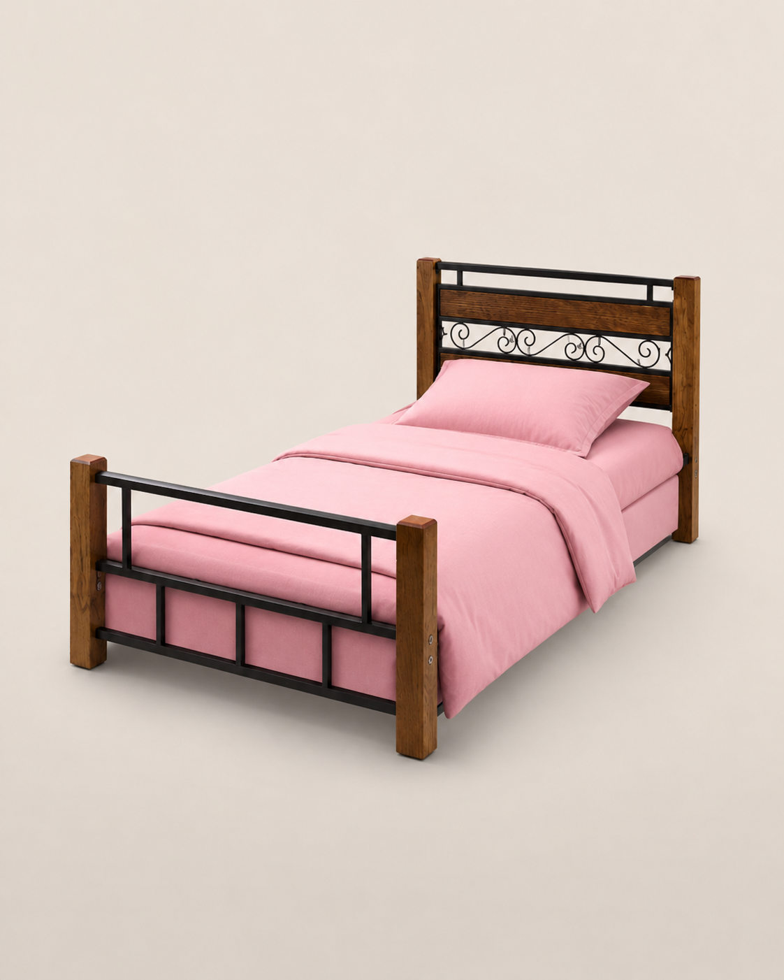 4 by 6 Maridadi Bed Frame — handcrafted African furniture by Kaimosi metals in Kenya (view 3)