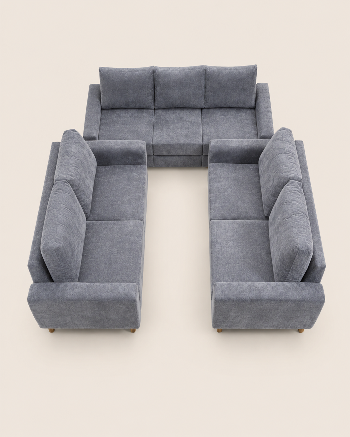 Ocho U-Shaped Sectional Sofa — handcrafted African furniture by Moseso furniture  in Kenya (view 3)